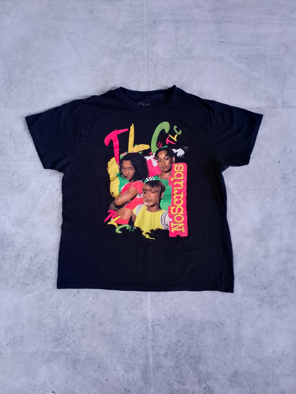 TLC "NO SCRUBS" Graphic Rapstyle Tee